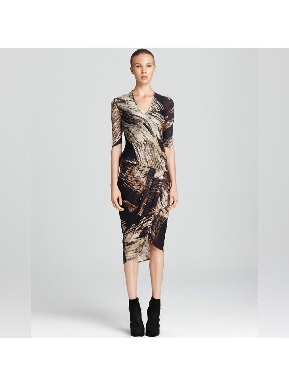 HELMUT LANG Drift Drape Dress Size M